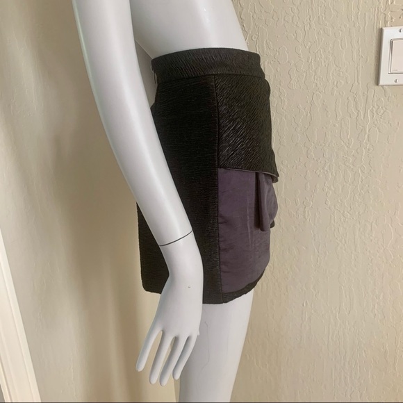 BCBGENERATION Black Shimmer Zip Mini Skirt Party Date Night - Picture 9 of 16